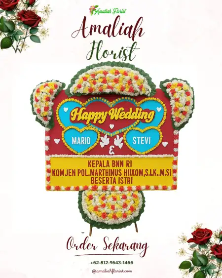 Papan Bunga Pernikahan Limusgede